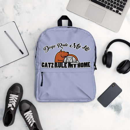 BACKPACK - pockets/front zipper/water proof - LAVENDER - DOG(Z)/CAT(Z)