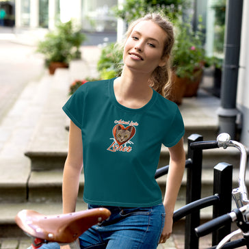 CROP TEE - ATHLETIC - GREEN - PREMIUM KNIT - CAT - ALLoner