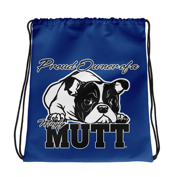 DRAWSTRING BAG - BULLDOG - SHOULDER STRAPS - ROYAL/BLUE - POOAMM