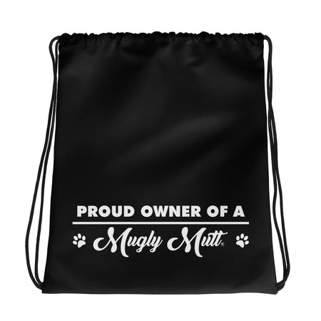 DRAWSTRING BAG - SHOULDER STRAPS - BLACK - POOAMM