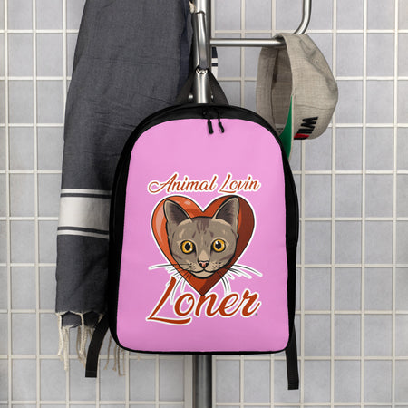 BACKPACK - pockets/sliders/water proof - PINK - CAT - ALLoner