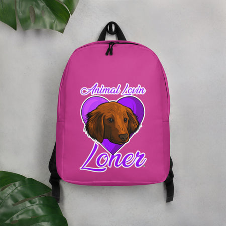 BACKPACK - pockets/sliders/water proof - PINK - DOG - ALLoner