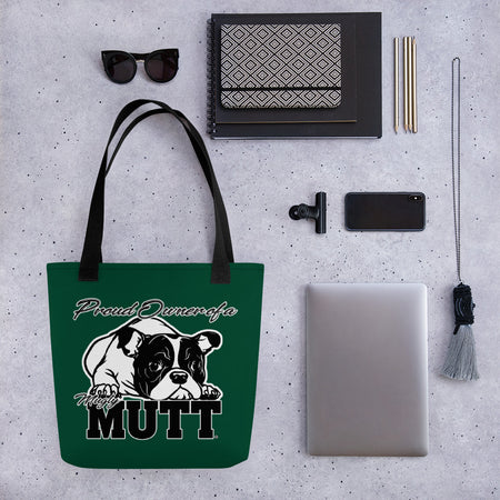 TOTE BAG - GREEN - DOG - POOAMM