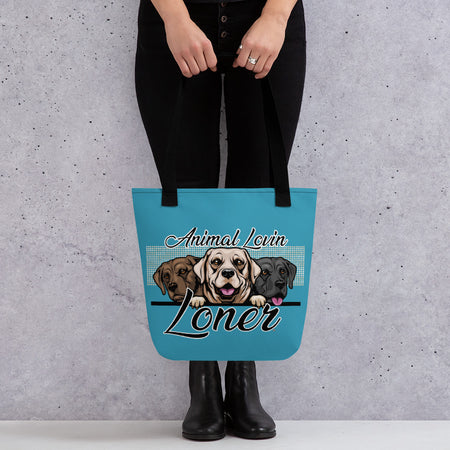 TOTE BAG - BLUE - DOG - ALLoner