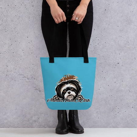 TOTE BAG - BLUE - DOG - AHOE