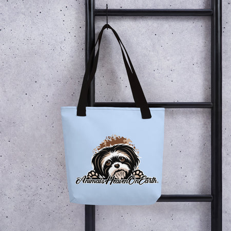 TOTE BAG - LIGHT/BLUE - DOG - AHOE