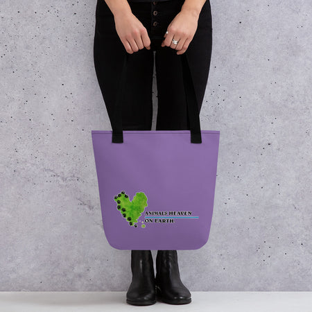 TOTE BAG - LIGHT/PURPLE - ANIMALS HEAVEN ON EARTH