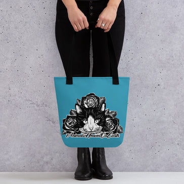 TOTE BAG - BLUE - CAT - AHOE