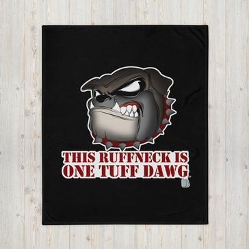 BLANKET - SOFT SILK TOUCH THROW - DOG - BLK - RUFF/TUFF/DAWG