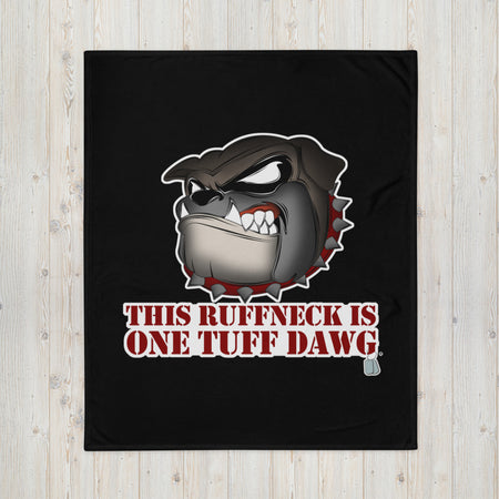 BLANKET - SOFT SILK TOUCH THROW - DOG - BLK - RUFF/TUFF/DAWG