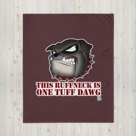 BLANKET - SOFT SILK TOUCH THROW - DOG - BROWN - RUFF/TUFF/DAWG