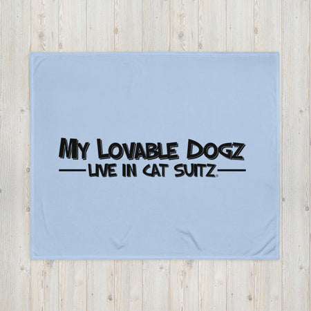 BLANKET - SOFT SILK TOUCH THROW - DOG(Z) IN CAT SUIT(Z)
