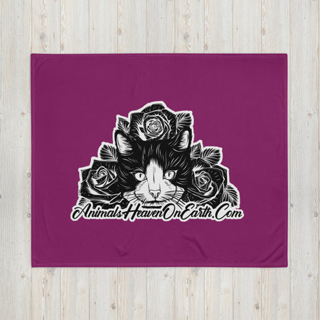 BLANKET - SOFT SILK TOUCH THROW - CAT - AHOE