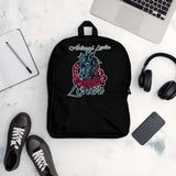 BACKPACK - pockets/front zipper/water proof - BLACK - HORSE - ALLoner