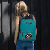 BACKPACK - pockets/front zipper/water proof - TEAL - DOG - AHOE