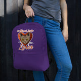 BACKPACK - pockets/front zipper/water proof - PURPLE - CAT - ALLoner