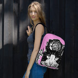BACKPACK - pockets/front zipper/water proof - PINK - CAT - AHOE