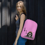 BACKPACK - pockets/front zipper/water proof - PINK - DOG - AHOE