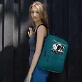 BACKPACK - pockets/front zipper/water proof - BLUE/GREEN - DOG - POOAMM