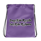 DRAWSTRING BAG - SHOULDER STRAPS - LIGHT/PURPLE - DOG(Z)/CAT(Z)