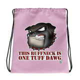 DRAWSTRING BAG - SHOULDER STRAPS - PINK - RUFFNECK TUFF DAWG