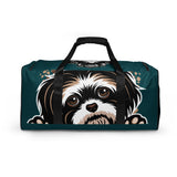 DUFFLE BAG-DURABLE - MULTIPLE POCKETS/ZIPPER POCKET - GREEN - DOG(Z)/CAT(Z)