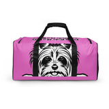 DUFFLE BAG-DURABLE - MULTIPLE POCKETS/ZIPPER POCKET - PINK - DOG(Z)/CAT(Z)
