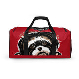 DUFFLE BAG-DURABLE - MULTIPLE POCKETS/ZIPPER POCKET - RED - DOG(Z)/CAT(Z)