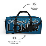 DUFFLE BAG-DURABLE - MULTIPLE POCKETS/ZIPPER POCKET - BLUE - HORSE - ALLoner
