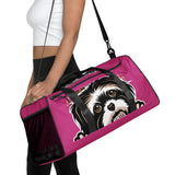 DUFFLE BAG-DURABLE - MULTIPLE POCKETS/ZIPPER POCKET - PINK - DOG(Z)/CAT(Z)