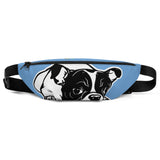FANNY PACK - inside pocket/adjustable straps - LIGHT/BLUE - DOG - AHOE