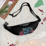 FANNY PACK - inside pocket/adjustable straps - BLACK - HORSE - AHOE