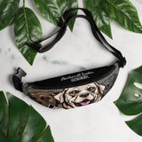FANNY PACK - inside pocket/adjustable straps - BLACK - DOG - ALLoner