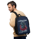 BACKPACK - pockets/sliders/water proof - NAVY/BLUE - HORSE - ALLoner