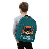 BACKPACK - pockets/sliders/water proof - BLUE/GREEN - DOG - POOAMM
