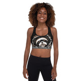 SPORTS BRA - REMOVABLE PADDING - BLACK - DOG - AHOE