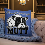 PILLOW - DESIGN BOTH SIDES/WASHABLE CASE - BLUE - DOG - POOAMM