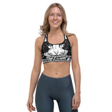 SPORTS BRA - DOUBLE FRONT LAYER - BLACK - CAT - AHOE