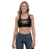 SPORTS BRA - DOUBLE FRONT LAYER - BLACK - DOG - ALLoner