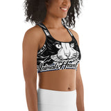 SPORTS BRA - DOUBLE FRONT LAYER - NAVY/BLUE - CAT - AHOE