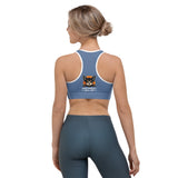 SPORTS BRA - DOUBLE FRONT LAYER - BLUE - DOG - POOAMM