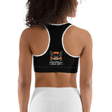 SPORTS BRA - DOUBLE FRONT LAYER - BLACK - DOG - POOAMM