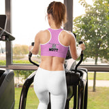 SPORTS BRA - DOUBLE FRONT LAYER - PINK - DOG - POOAMM