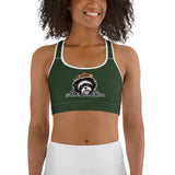 SPORTS BRA - DOUBLE FRONT LAYER - DARK/GREEN - DOG - AHOE