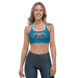 SPORTS BRA - DOUBLE FRONT LAYER - BLUE - DOG - ALLoner