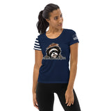 WOMEN'S ATHLETIC T-SHIRT/USA FLAG ON SLEEVE - AHOE