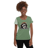 WOMEN'S ATHLETIC T-SHIRT/USA FLAG ON SLEEVE - AHOE