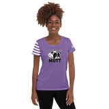 WOMEN'S ATHLETIC T-SHIRT/USA FLAG ON SLEEVE - POOAMM