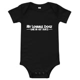 BABY SHORT SLEEVE ONE PIECE - Bella Canvas - DOGZ IN CAT SUITZ