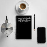 SPIRAL NOTEBOOK-SOFT-TOUCH COATING/DOTTED PAGES/DOGZ-CATZ-RULE